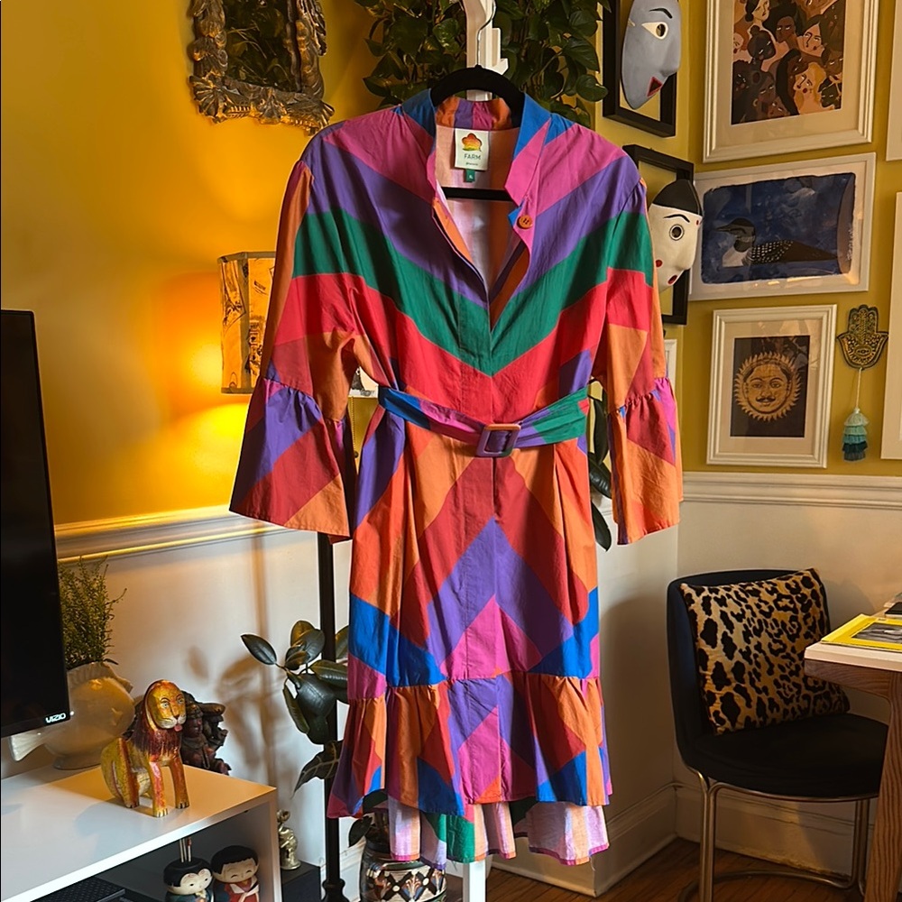 FARM Rio Multicolor Long Sleeve Dress